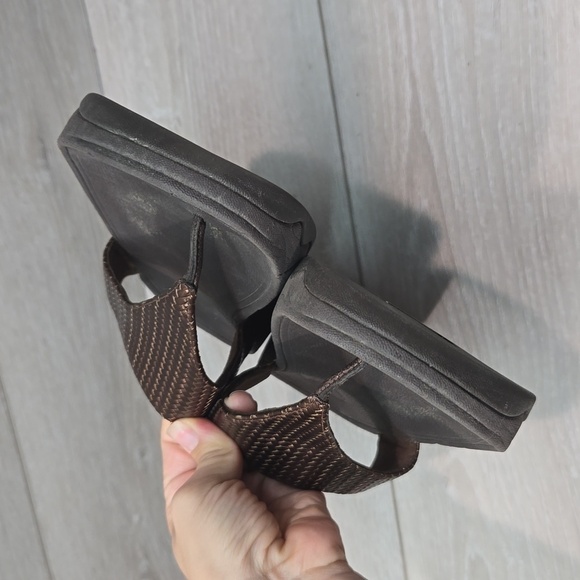 Fitflop Women Lulu T strap Leather Slide Wedge Sandals shoes sz 8 - Picture 4 of 11